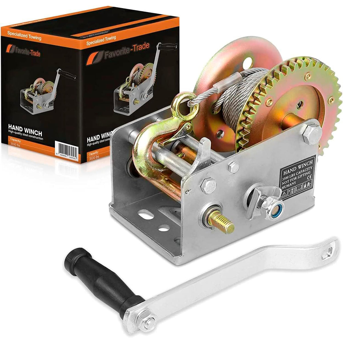 Favorite-Trade front view of winch showing compact durable design and secure mounting