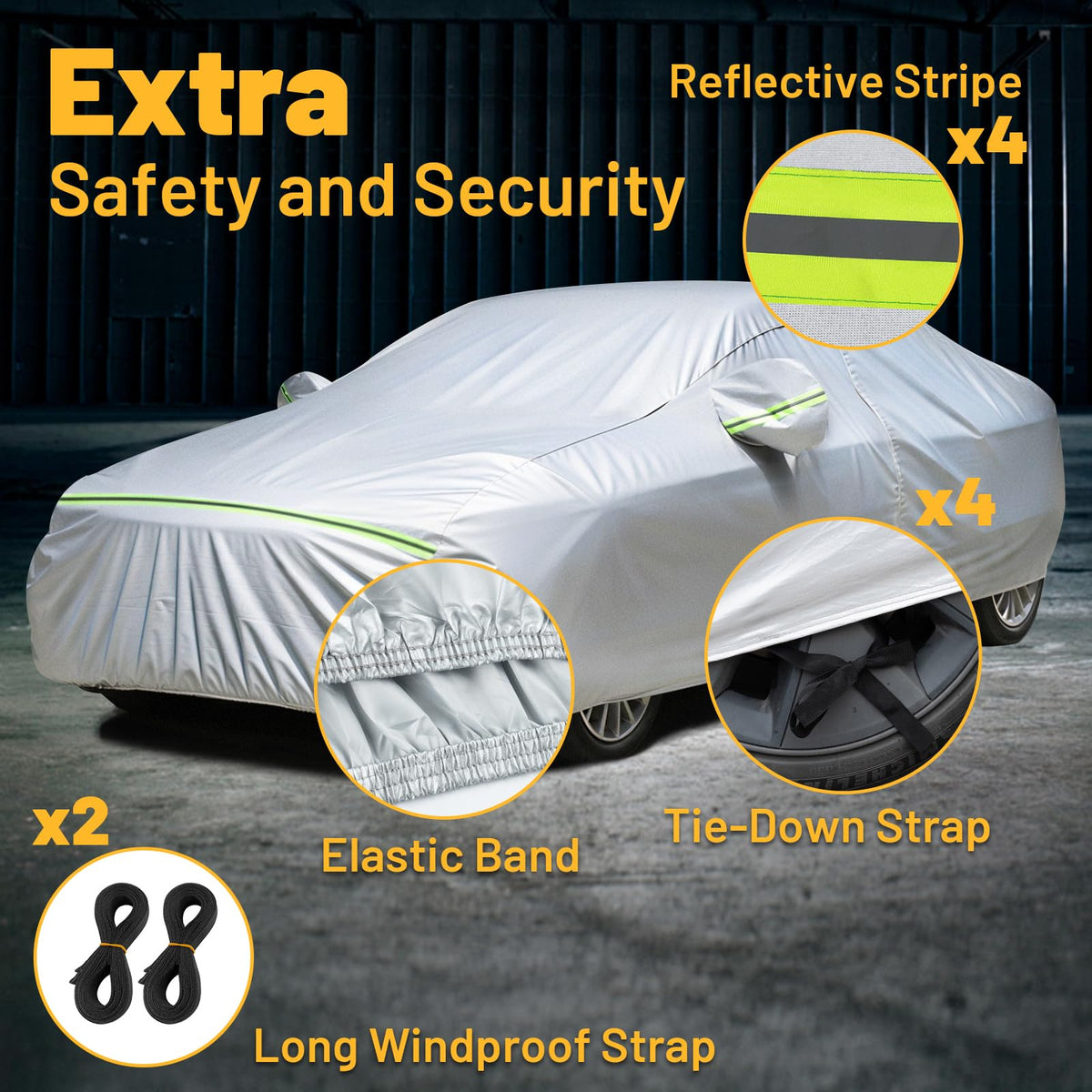 Favoto driver-side zipper open for quick access without removing cover
