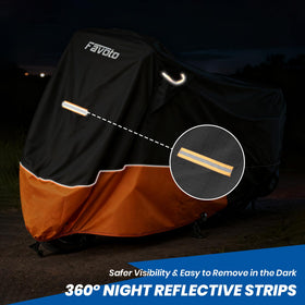 Favoto bottom hem with elastic and buckle straps preventing wind lift