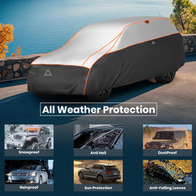 Favoto elastic hem fitted under SUV, provides snug secure fit