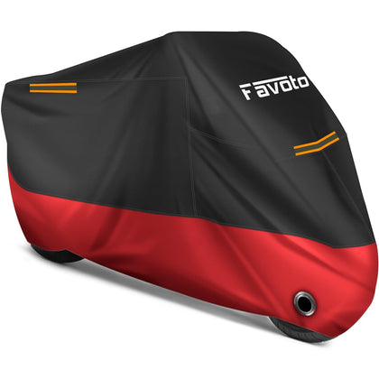 Favoto front packaging view showing durable cover protecting bike