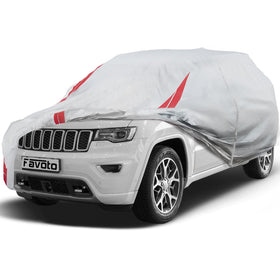 Favoto cover front view on Jeep Grand Cherokee showing full protection and fit