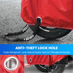 Favoto lock hole and buckle for secure, windproof fastening
