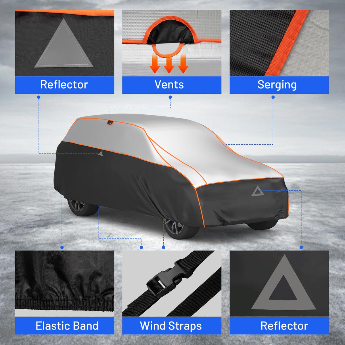 Favoto reflective strip detail front and rear, increases nighttime visibility