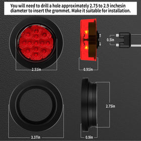 FBAAUKUS two‑wire pigtail and grommet detail for easy installation