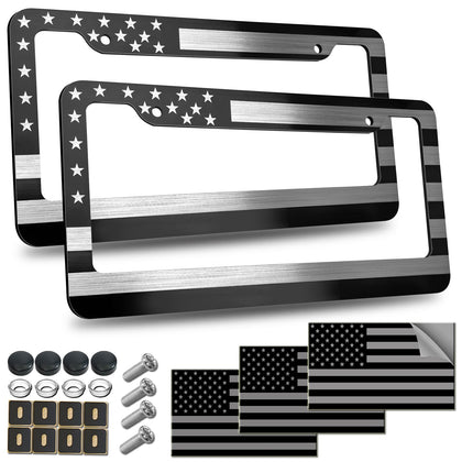 FBJTDQ frame front view showing flag design and neat finish benefit of patriotic styling