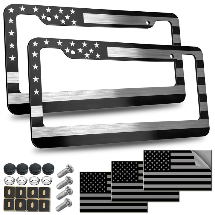 FBJTDQ frame front view showing flag design and neat finish benefit of patriotic styling