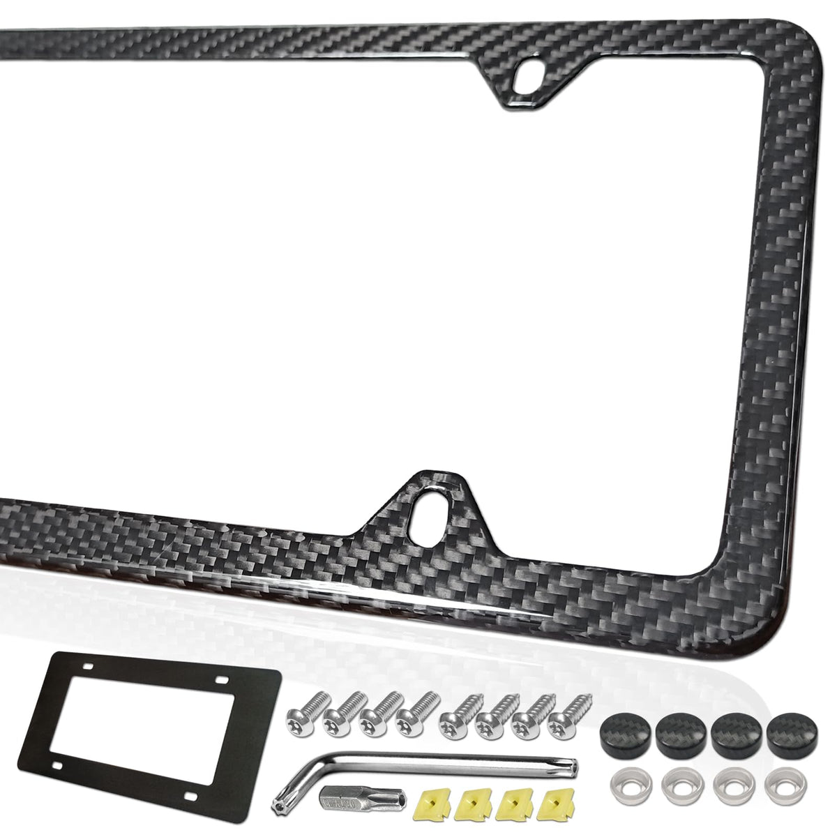 FBJTDQ front view of carbon fiber frame enhancing vehicle appearance