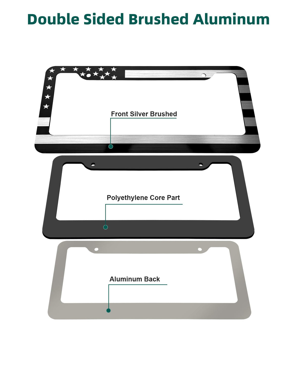 FBJTDQ packaged hardware close-up with screws and decals for easy complete installation