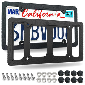 FBJTDQ matte black frame front view showing clean edges and legal visibility