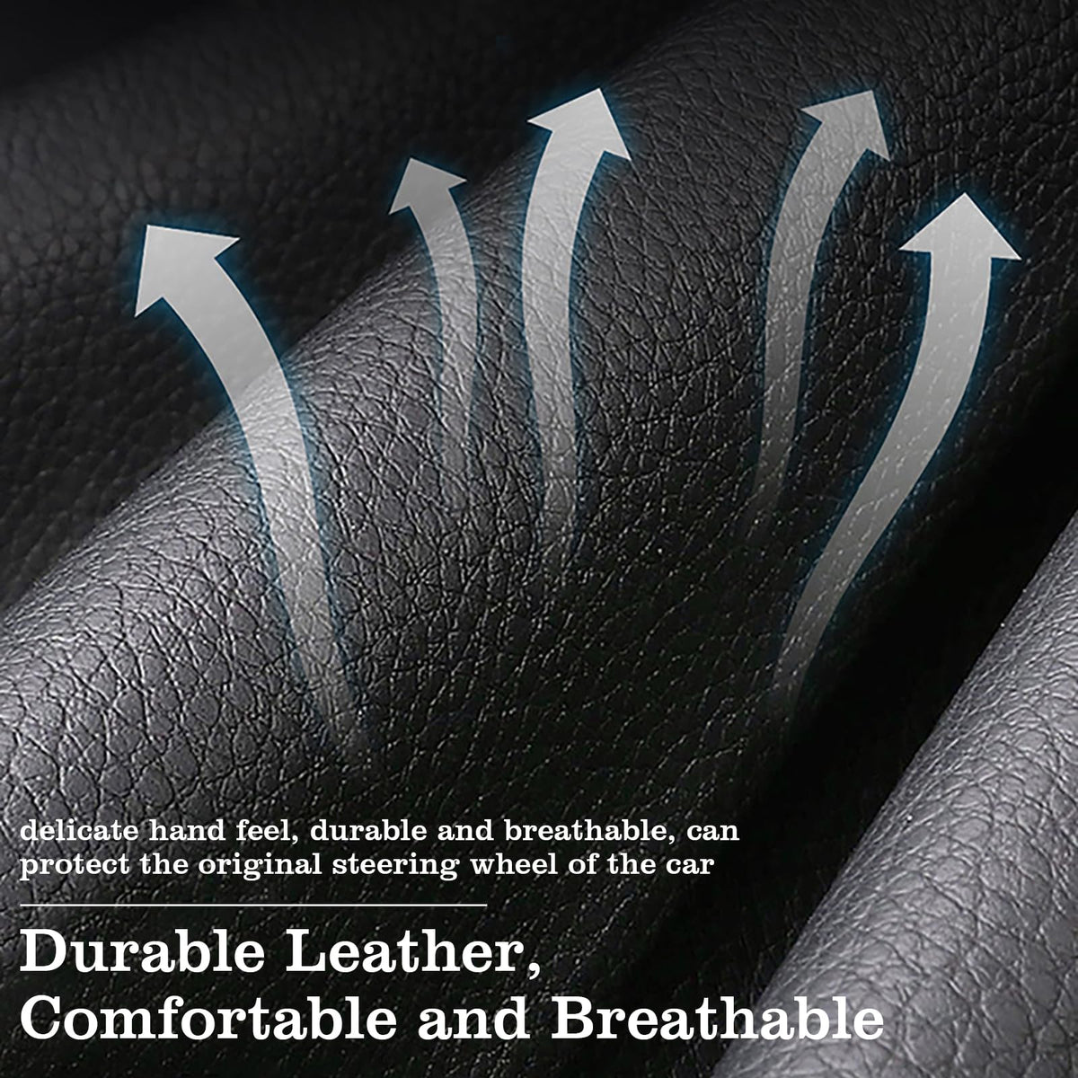 FBLOWMOD cover installed on steering wheel demonstrating improved grip