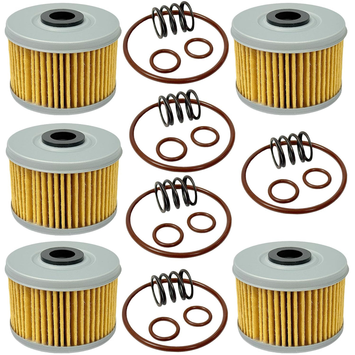 FBSCTMH front pack shot showing five oil filters and included parts for fast service
