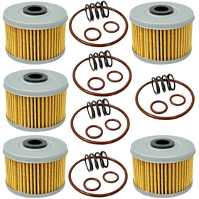 FBSCTMH front pack shot showing five oil filters and included parts for fast service