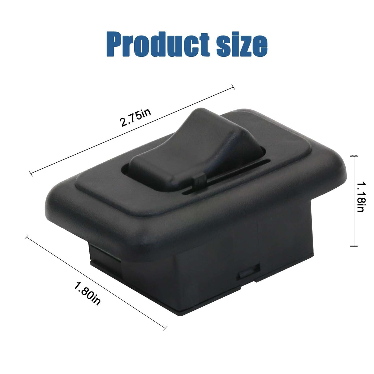 FBULWSEC side profile with dimensions illustrating compact size for easy panel fit