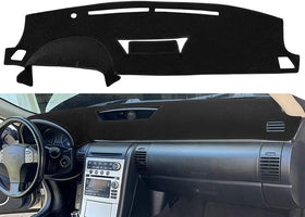 Fcovergurus black dash cover front view showing clean fit and protection