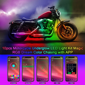 FCPVHOY smartphone app screen with color picker and music sync for customizable lighting