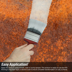 FDC rust converter sprayed from pump sprayer for even professional application