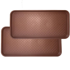 FDGARDEN front view boot tray showing space for multiple shoes and floor protection