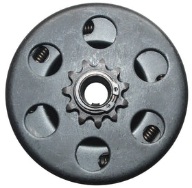 FDJ clutch front view showing 11-tooth sprocket and durable steel construction benefit clarity