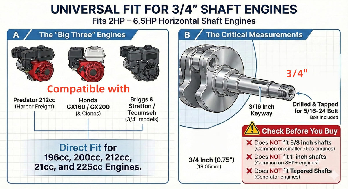 FDJ clutch installed on a small engine demonstrating fitment ease