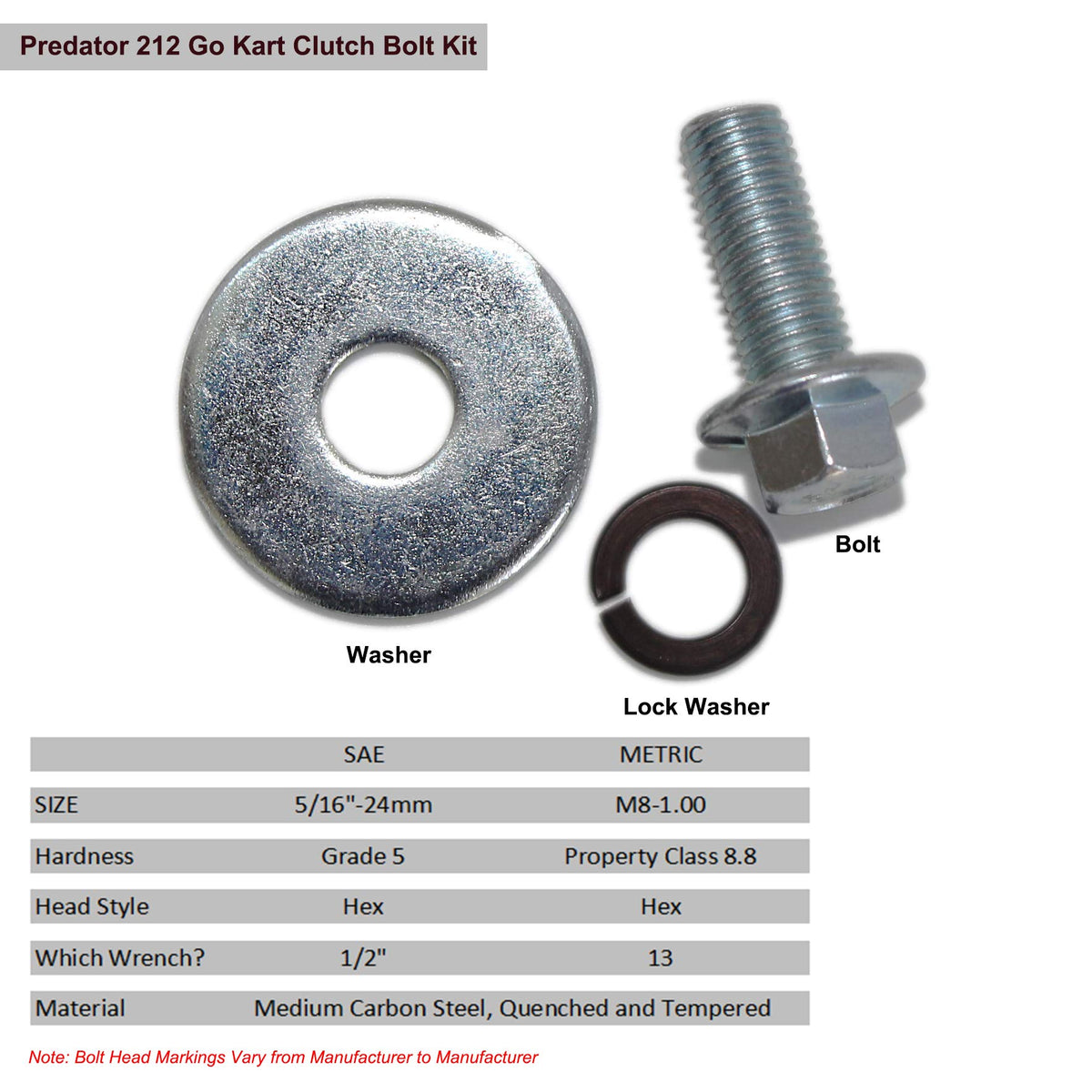 FDJ clutch kit hardware with Allen wrench, complete fasteners for safe mounting