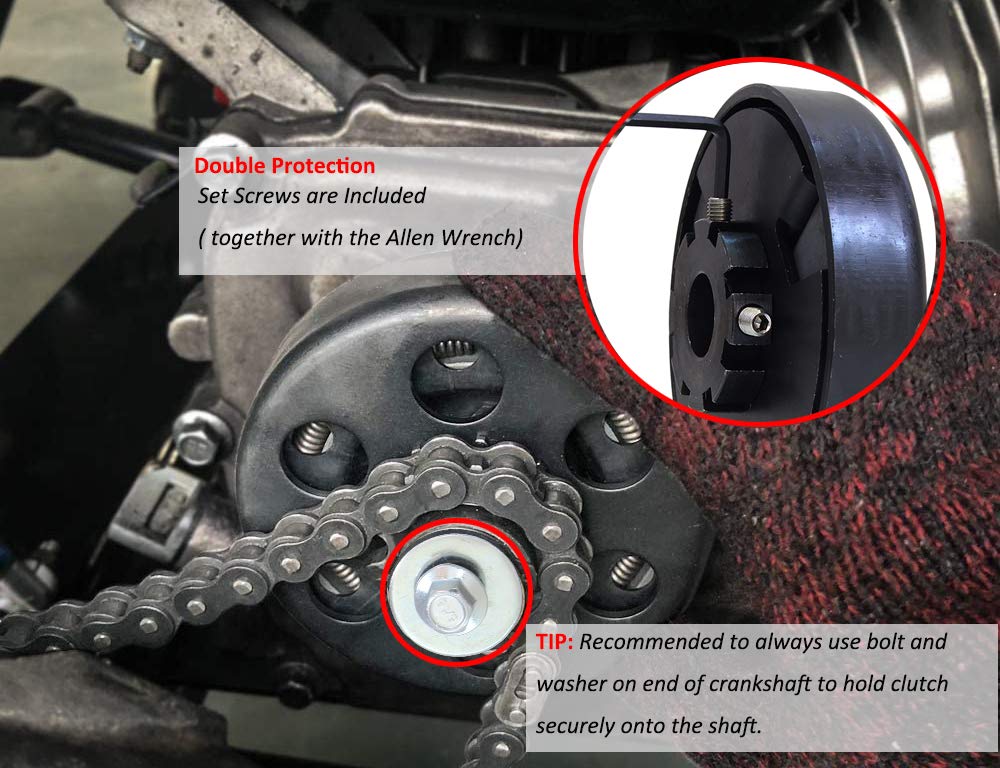 FDJ clutch installed on mini go-kart in motion, reliable power transfer shown