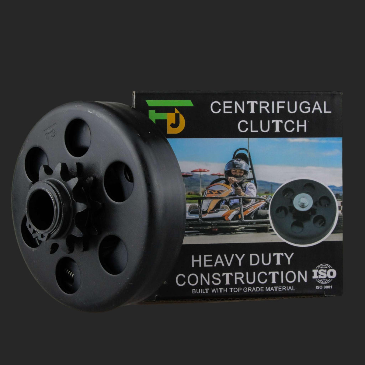 FDJ clutch beside a ruler showing dimensions and compatibility to confirm correct fit