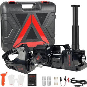 FEANISIFEI front view of the electric jack kit showing compact storage and portability