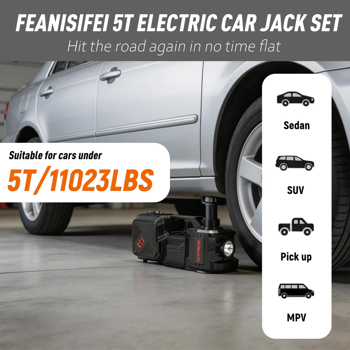 FEANISIFEI full kit laid out with tools visible for quick roadside repairs