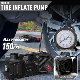 FEANISIFEI inflator gauge and hose showing accurate pressure control benefit