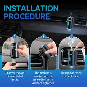 Featwell clipped to car vent releasing aroma for fresher in-cabin air