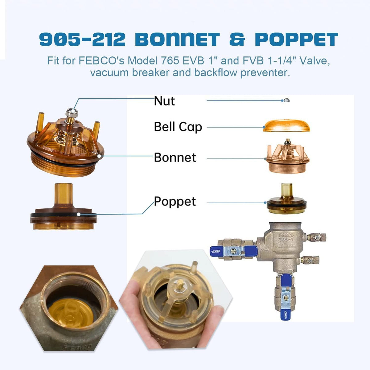 Febco FE905-212 installed on a pressure vacuum breaker demonstrating restored operation and reliability benefit