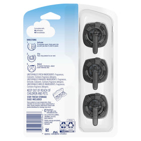 Febreze row of clips showing back click activation for quick, reliable setup benefit