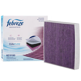 Febreze front packaging showing PUREFLOW RZ19183 and fitment details for quick selection