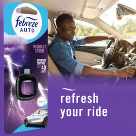 Open pack of Febreze eight clips demonstrating convenient multi-pack benefit