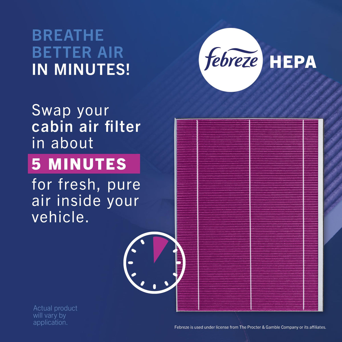 Febreze box QR code image linking to installation video for faster DIY replacement