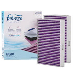Febreze PUREFLOW front view showing full filter and fit benefits