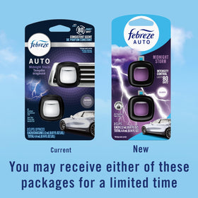 Febreze clip next to smartphone showing compact size and easy portability