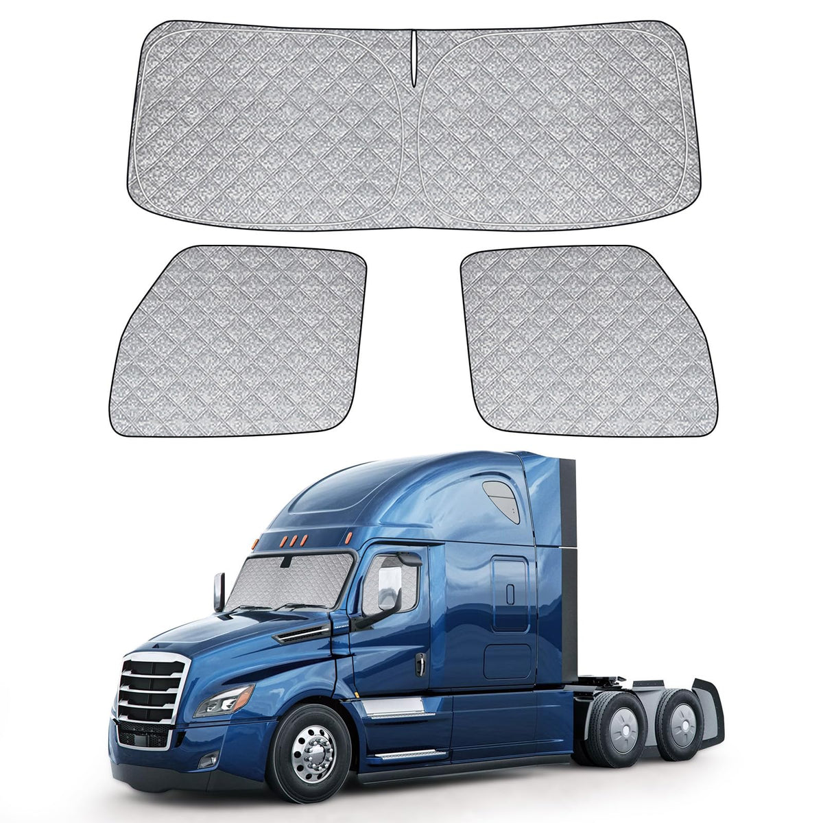 Federedevo front windshield fit showing full coverage and sun reflection benefit