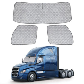 Federedevo front windshield fit showing full coverage and sun reflection benefit