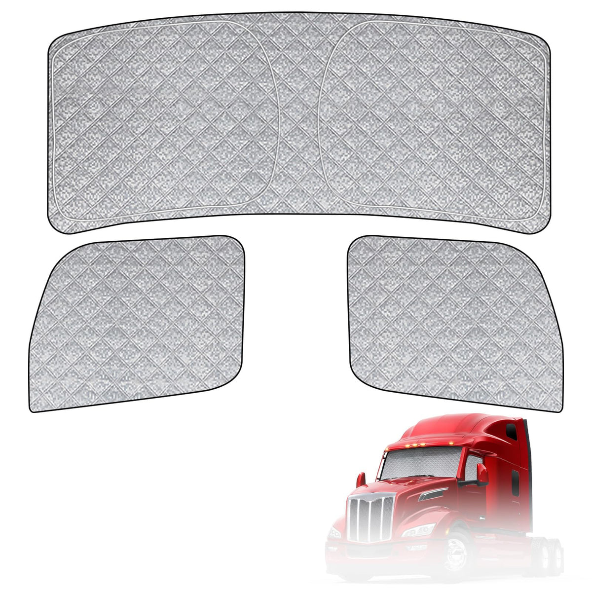 Federedevo front windshield panel showing full coverage and heat reduction benefit
