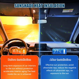 Federedevo shade installed inside cab, creates cooler interior