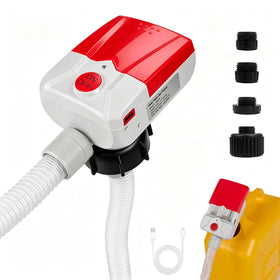 FEEDRON front view showing pump and adapters for quick setup
