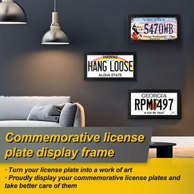 Feekoon frame mounted on wall with plate showing polished presentation benefit