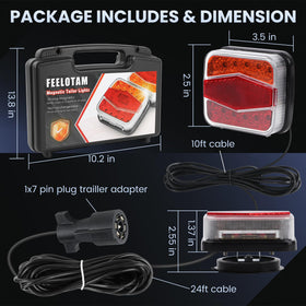 FEELOTAM license plate light and reflector providing clear road identification