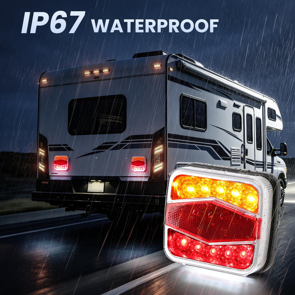 FEELOTAM weather‑sealed housing closeup proving IP67 protection