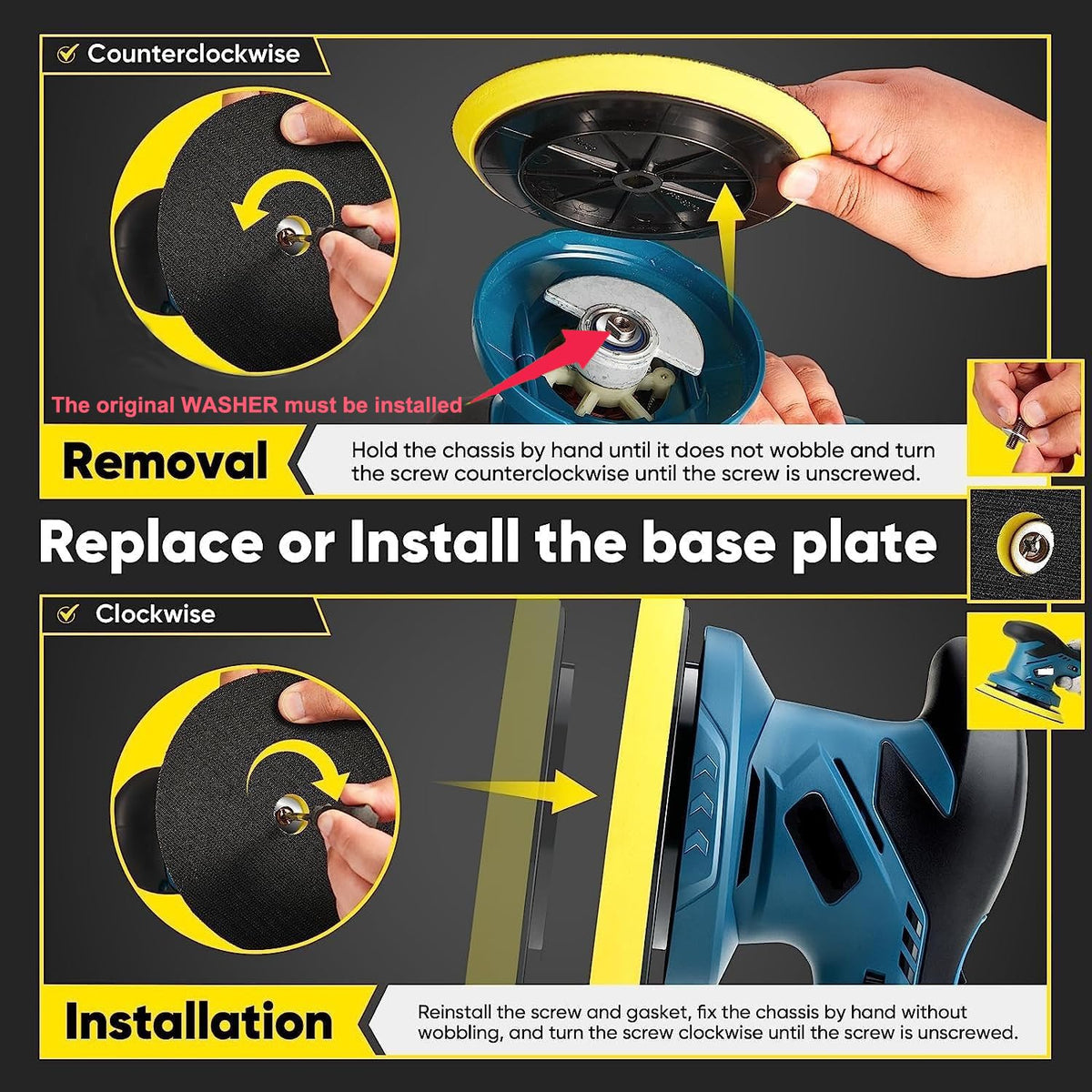 Feenynic backing plate beside ruler showing 6-inch size for correct fit verification