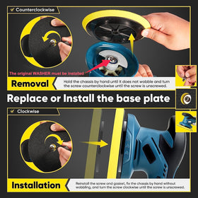 Feenynic backing plate beside ruler showing 6-inch size for correct fit verification