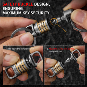 FEGVE 360° swivel demonstration preventing key tangles for smooth rotation