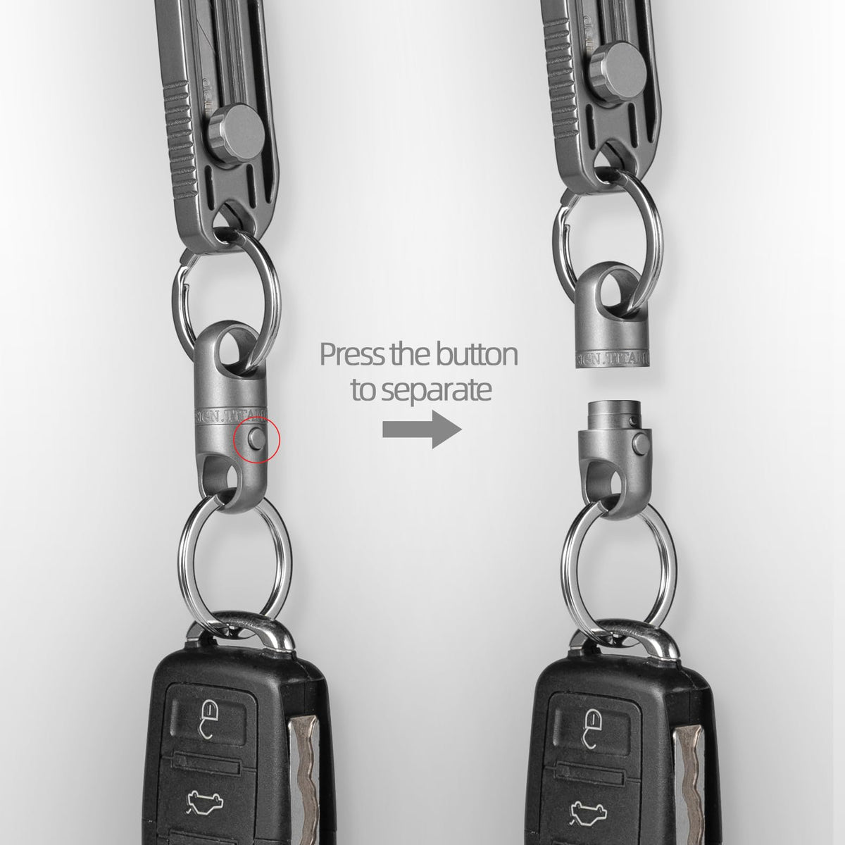 FEGVE detached magnet pair demonstrating quick-release function for fast access